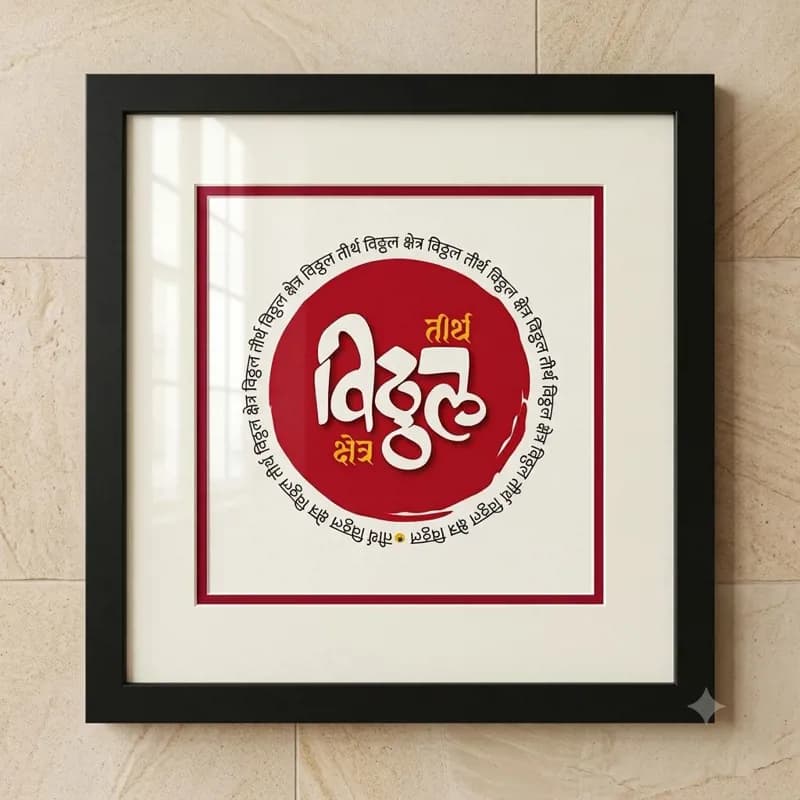 Tirth vitthal kshetra vithhal calligraphical frame size 12X12 inch