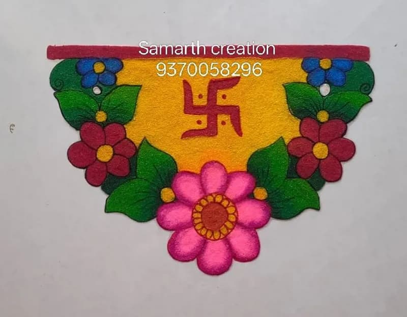 Swastik Rangoli Art