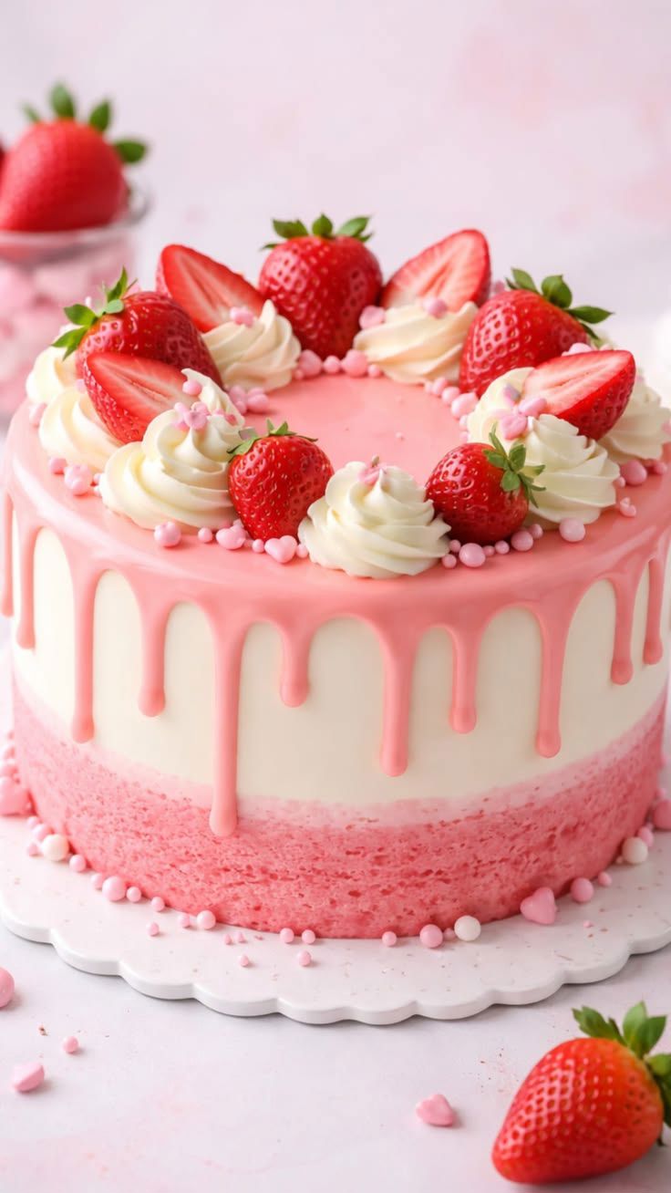 Strawberry Cake 1 Kg
