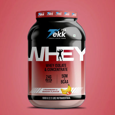 Strawberry + Banana Flavour Whey (1Kg)